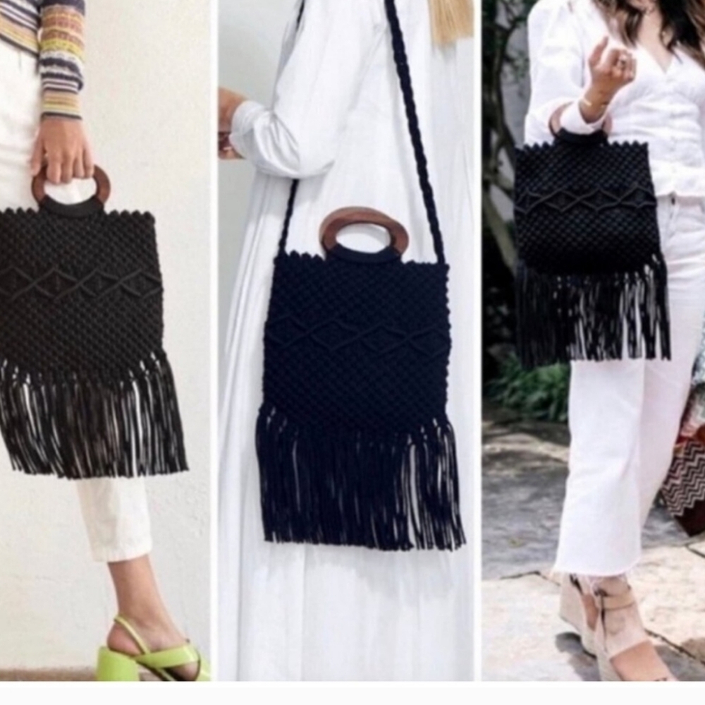 Danielle Nicole Fringe Boho Bag Nwt - image 1